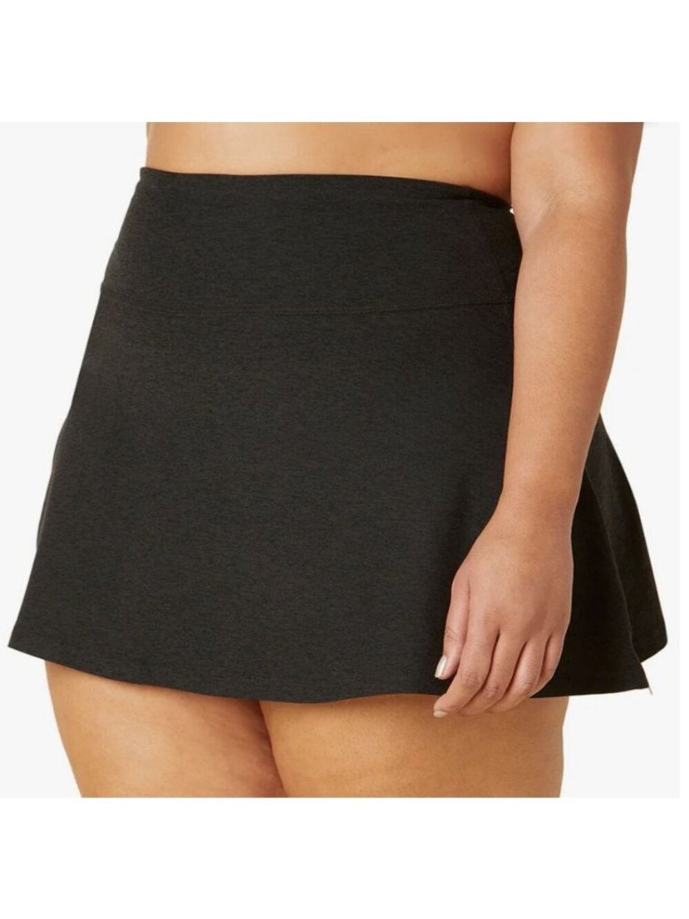 Beyond Yoga Spacedye Tie Breaker Circle Skirt Black Skort Women's Plus Size 2X